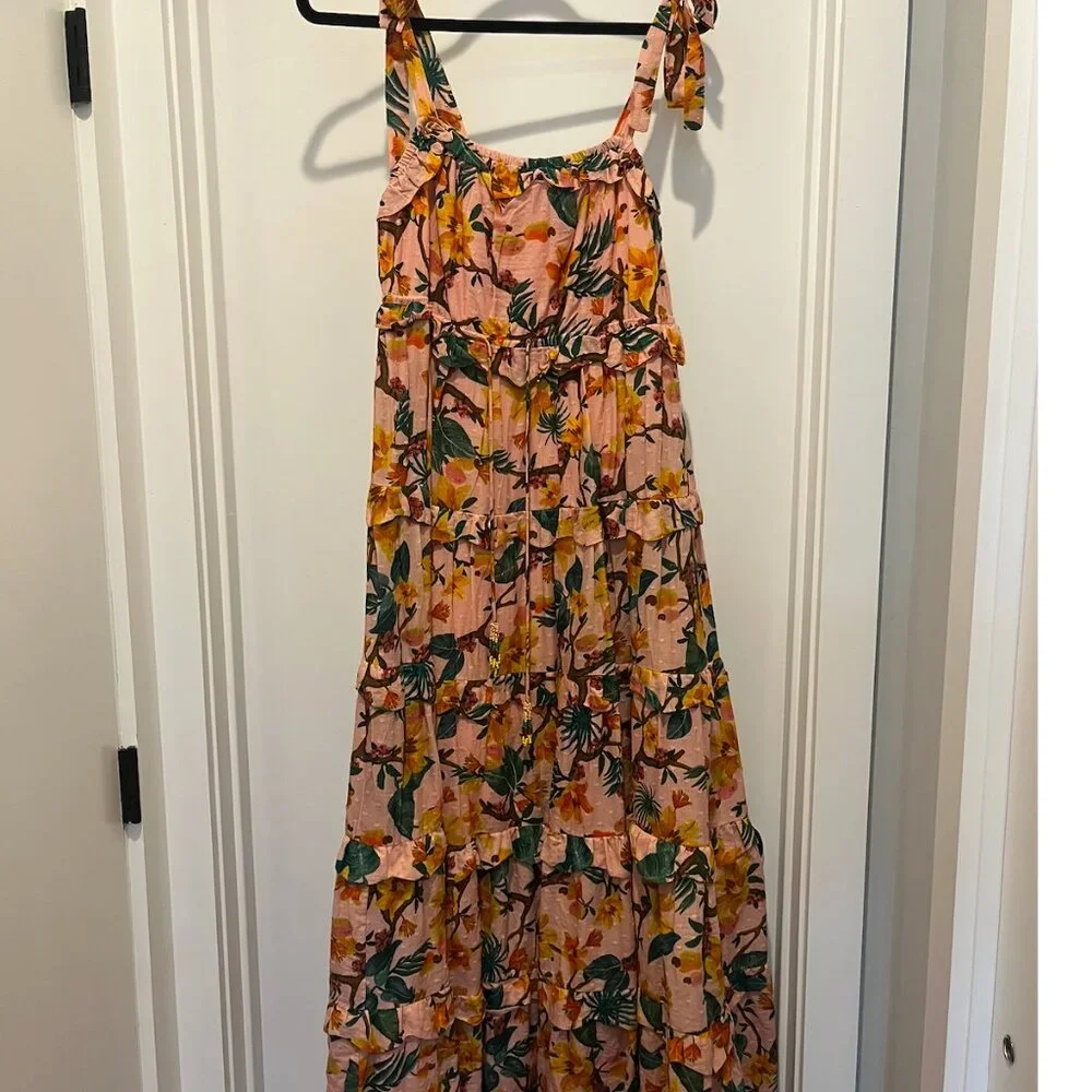Farm Rio Square-Neck Tiered-Maxi Dress - Picture 4 of 4